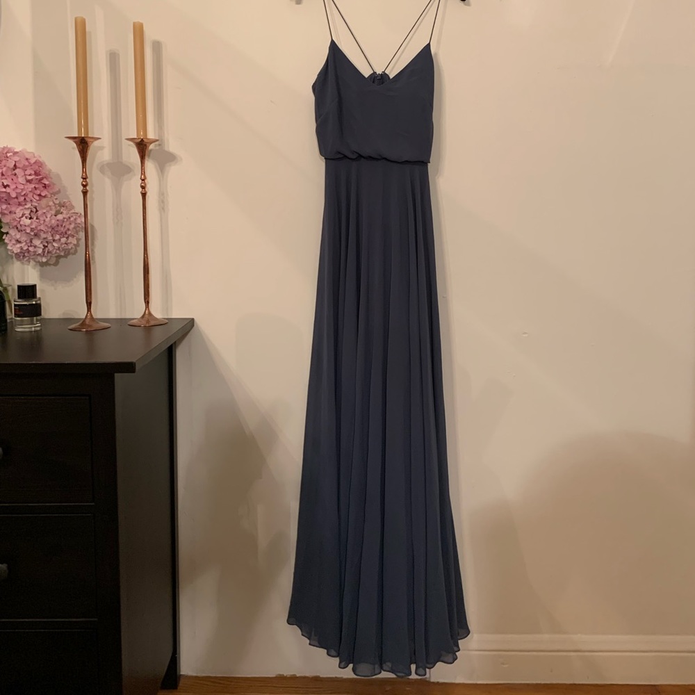 Jenny Yoo Dark Blue Bridemaid dress